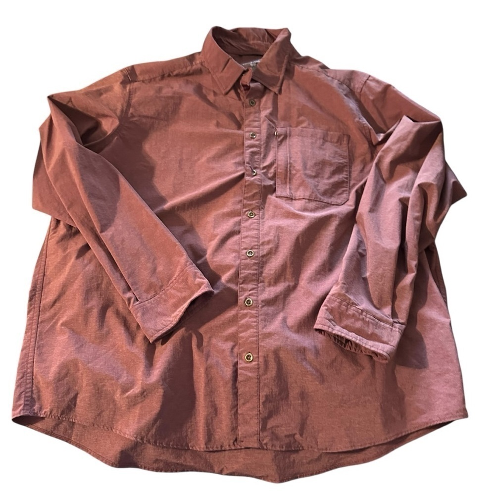 Swiss Tech men's XXL maroon long sleeve button down shirt